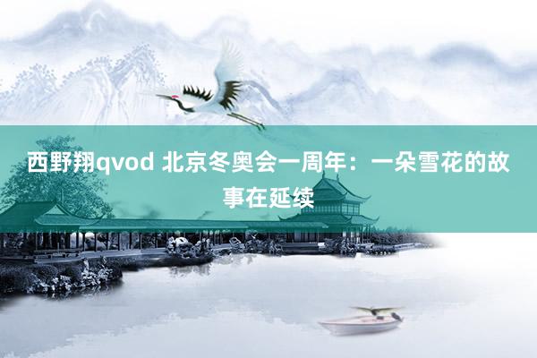 西野翔qvod 北京冬奥会一周年：一朵雪花的故事在延续