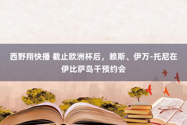 西野翔快播 截止欧洲杯后，赖斯、伊万-托尼在伊比萨岛干预约会