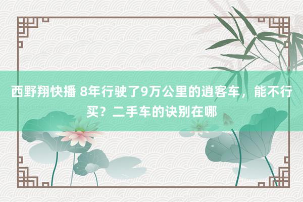 西野翔快播 8年行驶了9万公里的逍客车，能不行买？二手车的诀别在哪