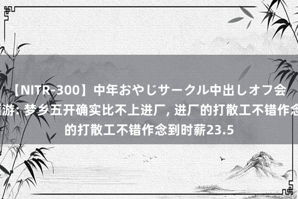 【NITR-300】中年おやじサークル中出しオフ会 BEST 梦乡西游: 梦乡五开确实比不上进厂, 进厂的打散工不错作念到时薪23.5