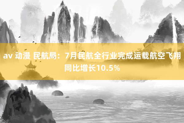 av 动漫 民航局：7月民航全行业完成运载航空飞翔同比增长10.5%