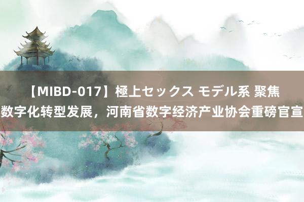 【MIBD-017】極上セックス モデル系 聚焦数字化转型发展，河南省数字经济产业协会重磅官宣